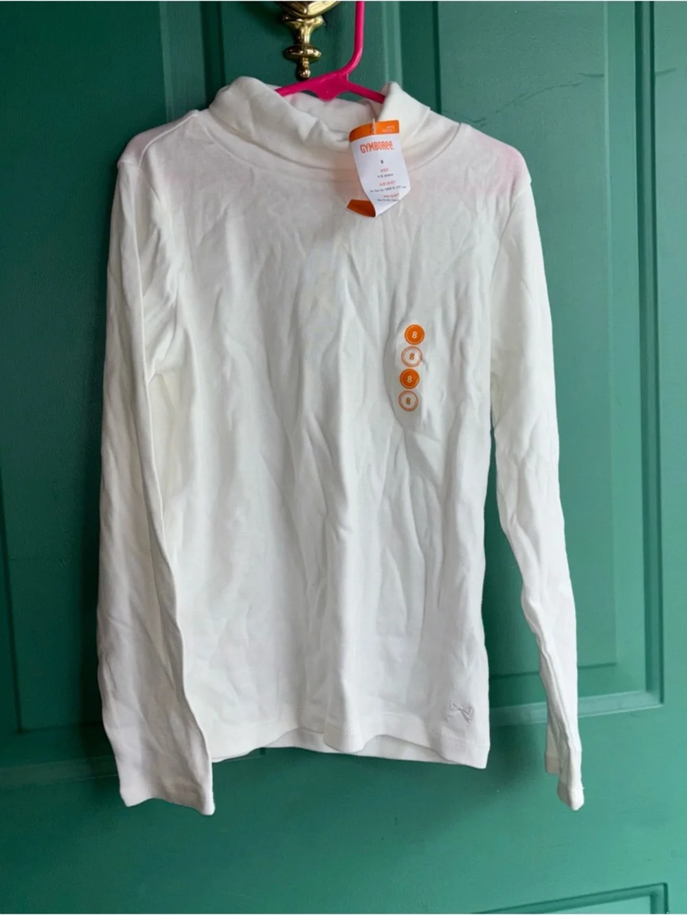 Gymboree small White Long Sleeve Turtleneck Top new